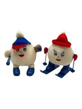 Little Scottie Mascot Puffs Baseball and Skiing Lot 2 Vintage 1970s Promo